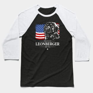 Leonberger Mom American Flag patriotic dog Baseball T-Shirt